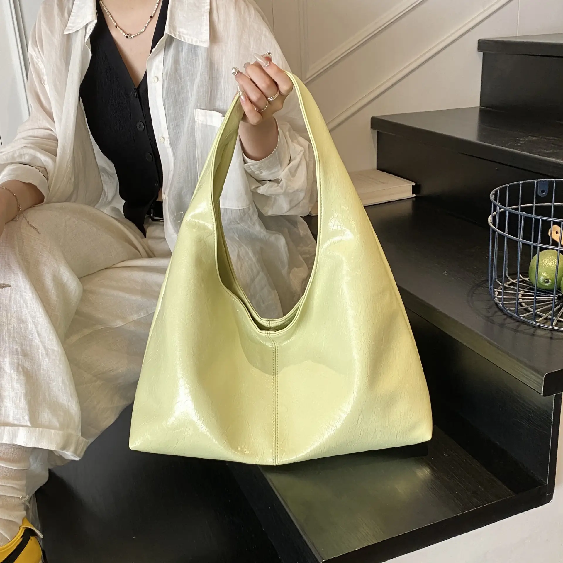 Black Gold Vintage Commuter Bag for Women - Image 9