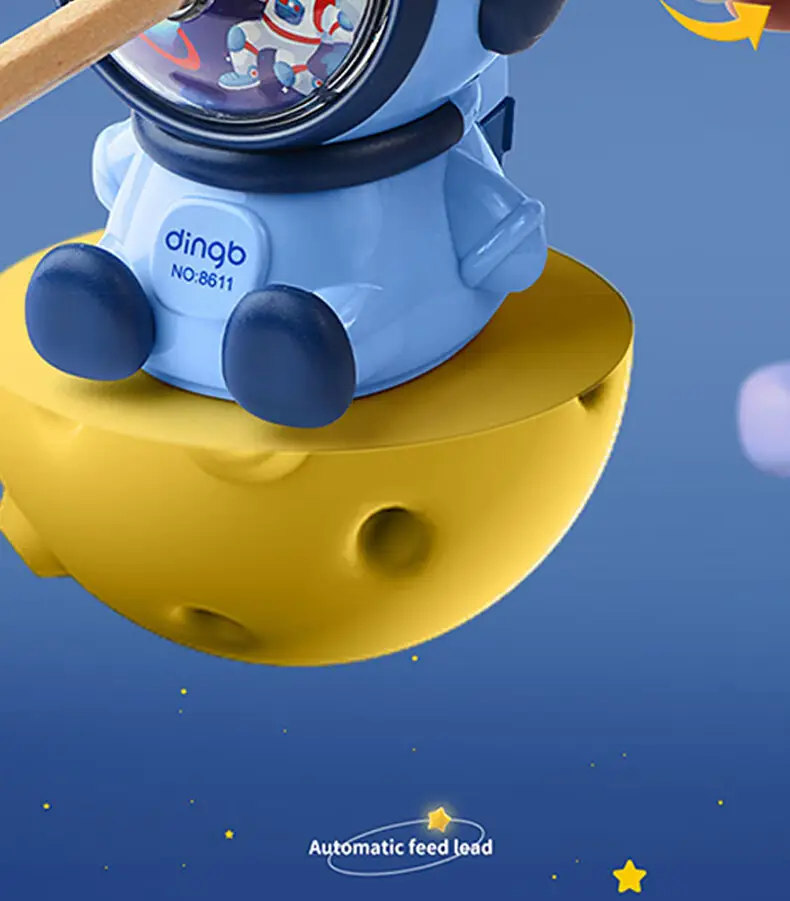 Astronaut Primary School Student Pencil Sharpener Hand Pencil Sharpener Children Pencil Sharpener Automatic Lead Durable Pencil Sharpener — feature 11