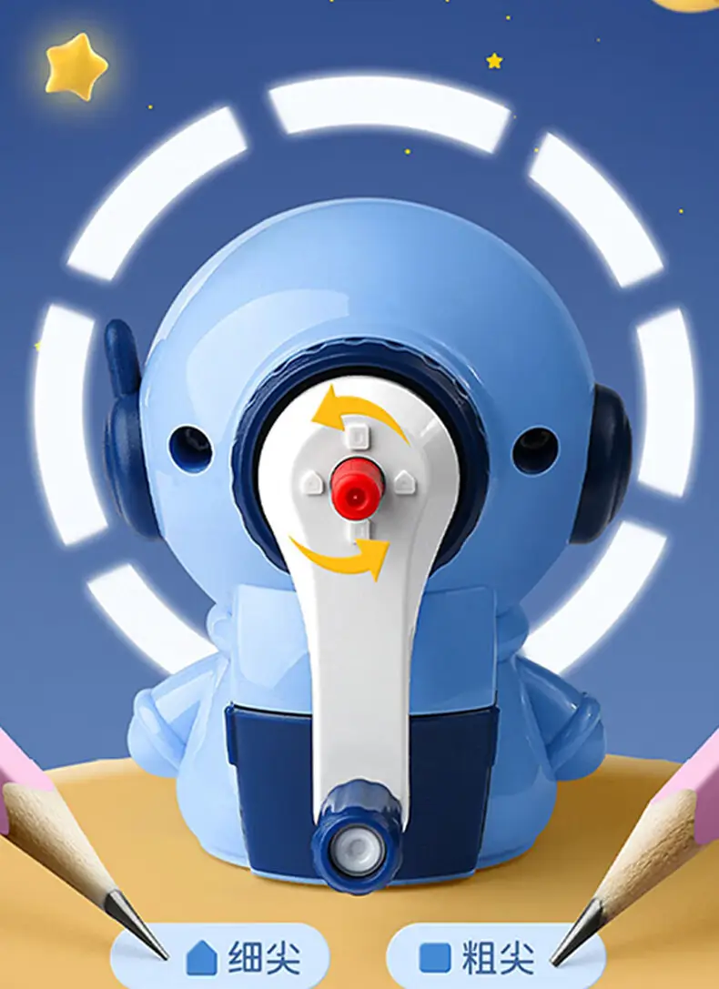 Astronaut Primary School Student Pencil Sharpener Hand Pencil Sharpener Children Pencil Sharpener Automatic Lead Durable Pencil Sharpener — feature 9