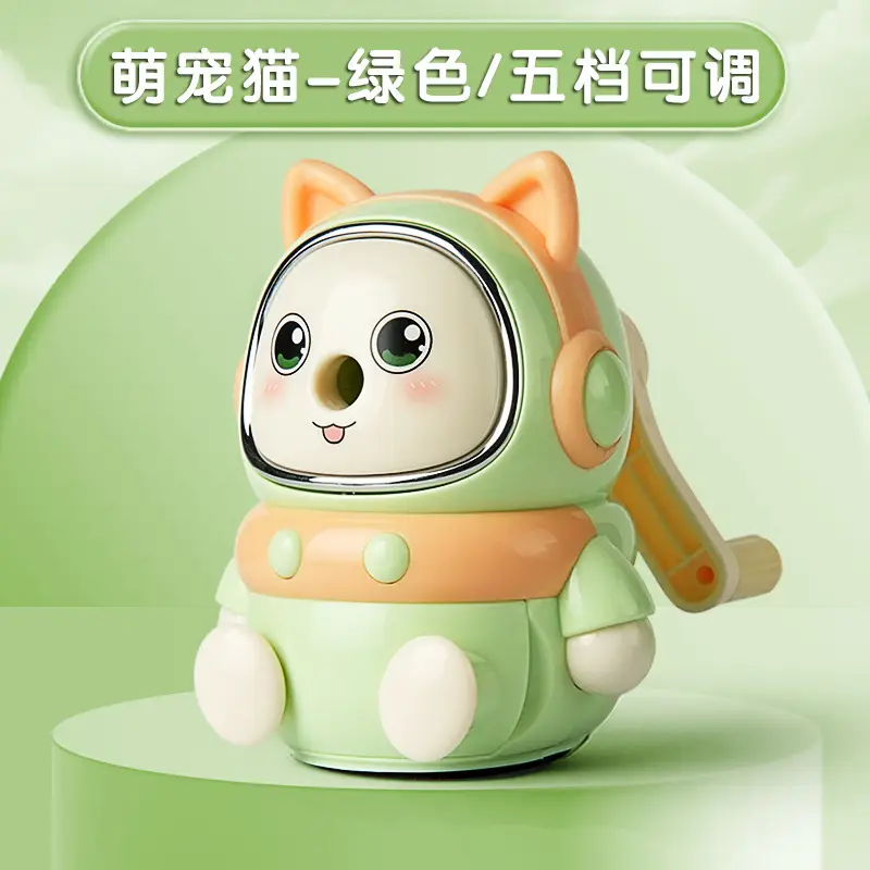Astronaut Primary School Student Pencil Sharpener Hand Pencil Sharpener Children Pencil Sharpener Automatic Lead Durable Pencil Sharpener