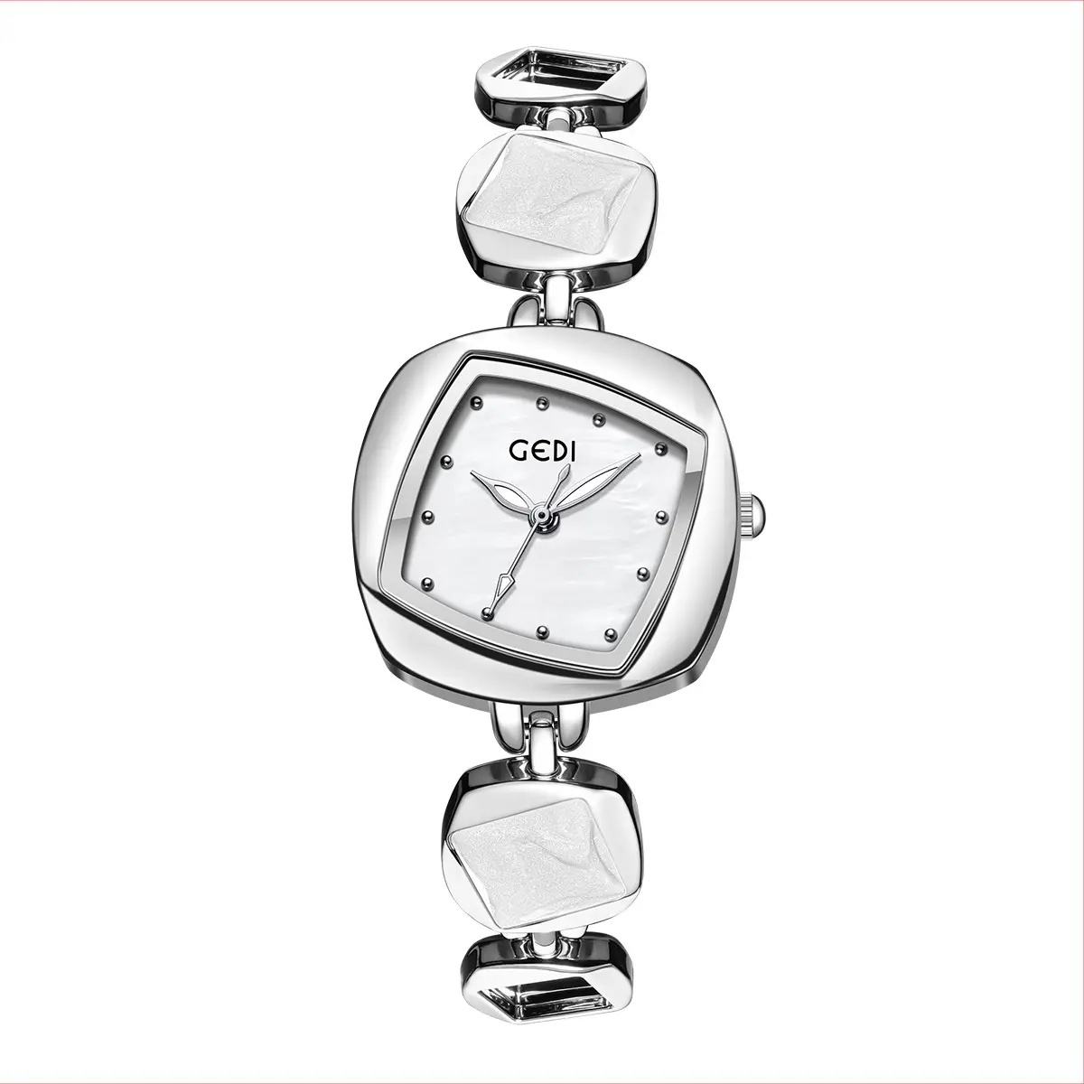 Women's Pink Pearl Quartz Watch with Diamond Bracelet - Image 3