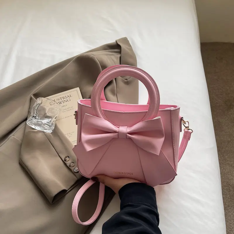 Pink Bow Handbag for Women 2025 Trendy - Image 4