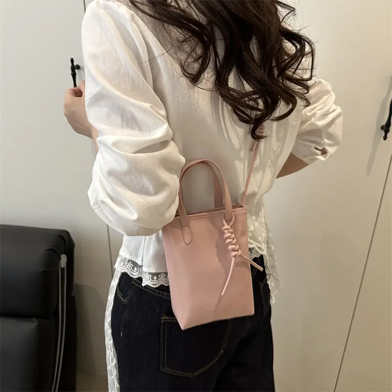 Women Silver Crossbody Bag with Handle Luggage Leather Goods - Image 8