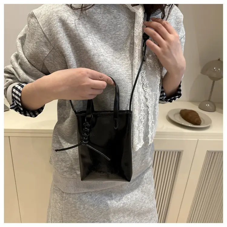 Women Silver Crossbody Bag with Handle Luggage Leather Goods — feature 22