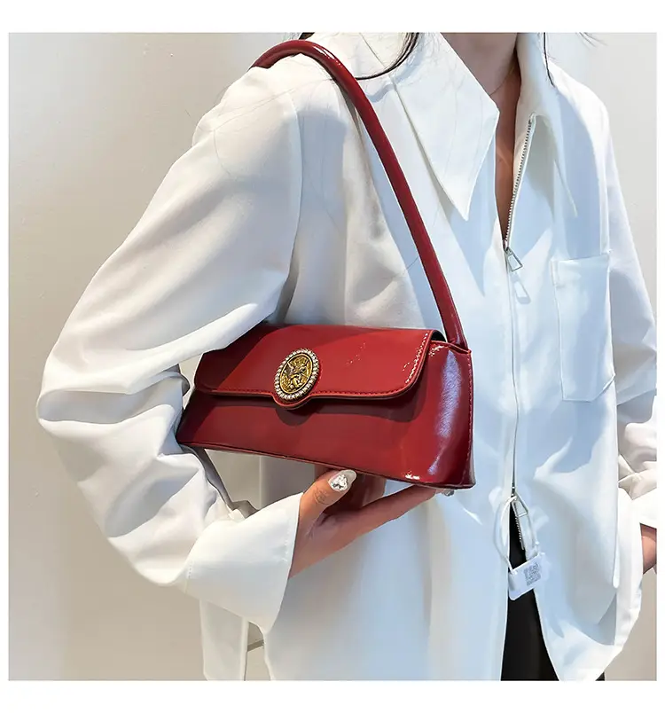 New French Style Retro Underarm Bag Women's Fashion Light Luxury Simple Hand Bag — feature 18