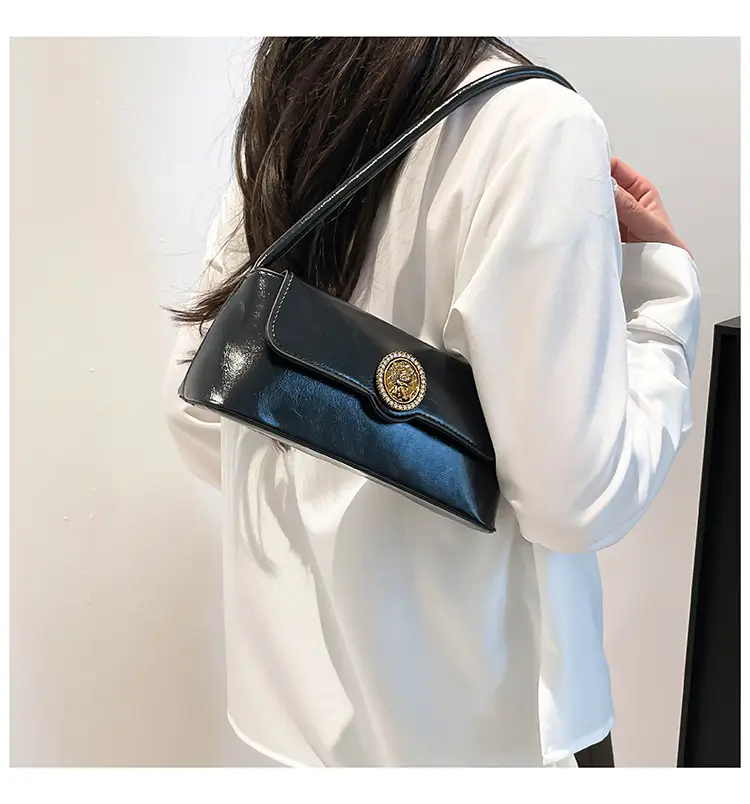 New French Style Retro Underarm Bag Women's Fashion Light Luxury Simple Hand Bag — feature 20