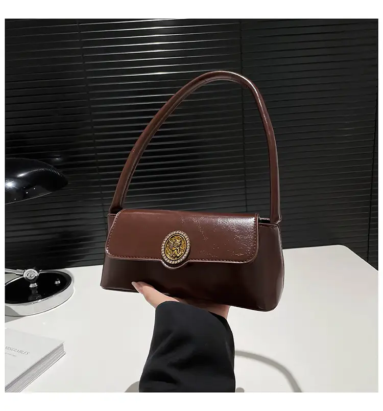New French Style Retro Underarm Bag Women's Fashion Light Luxury Simple Hand Bag — feature 25