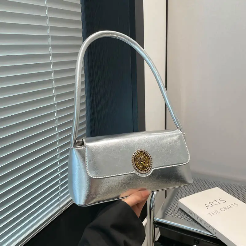 New French Style Retro Underarm Bag Women's Fashion Light Luxury Simple Hand Bag - Image 5