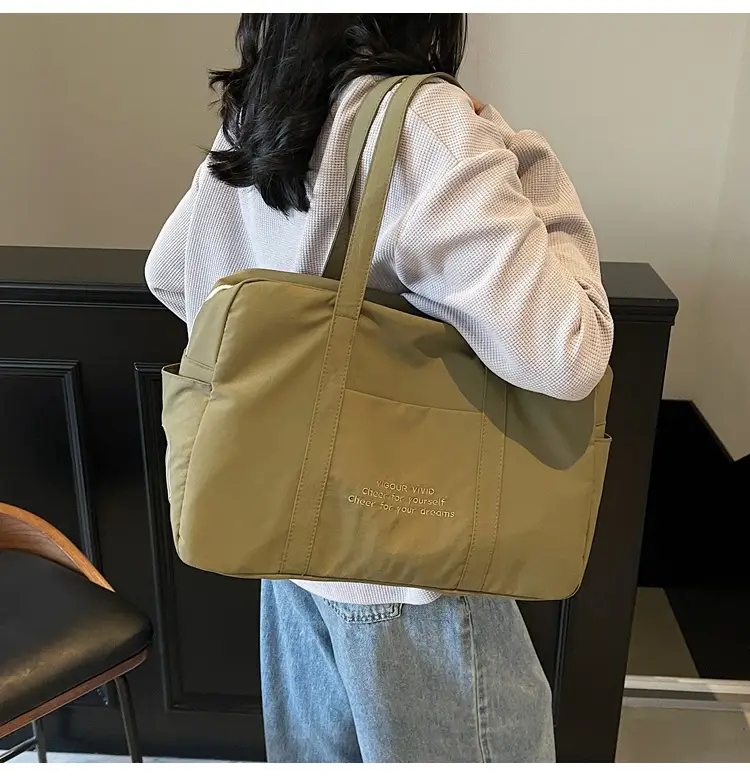 Yellow Zipper Shoulder Bag for Women Travel Shopping — feature 18