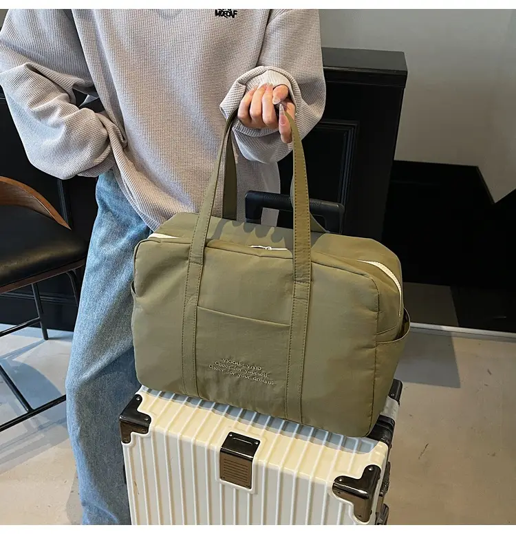 Yellow Zipper Shoulder Bag for Women Travel Shopping — feature 20