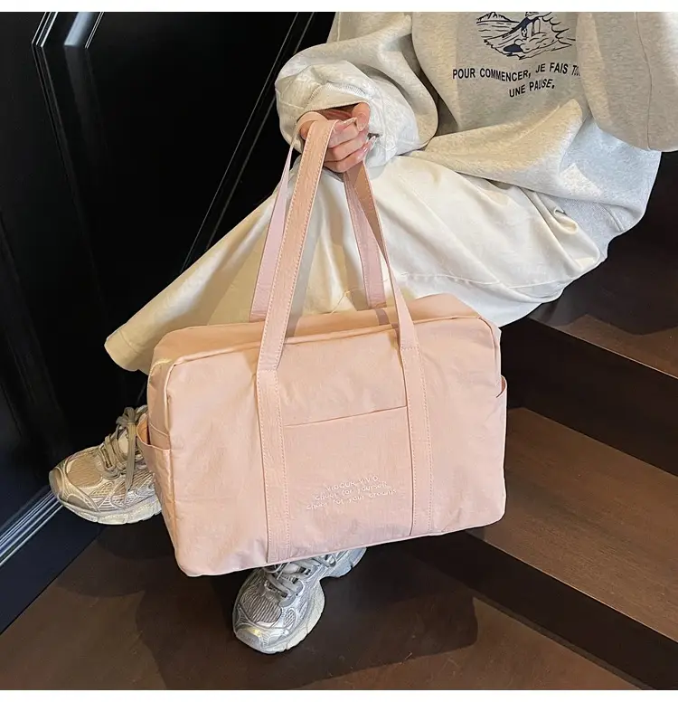 Yellow Zipper Shoulder Bag for Women Travel Shopping — feature 21