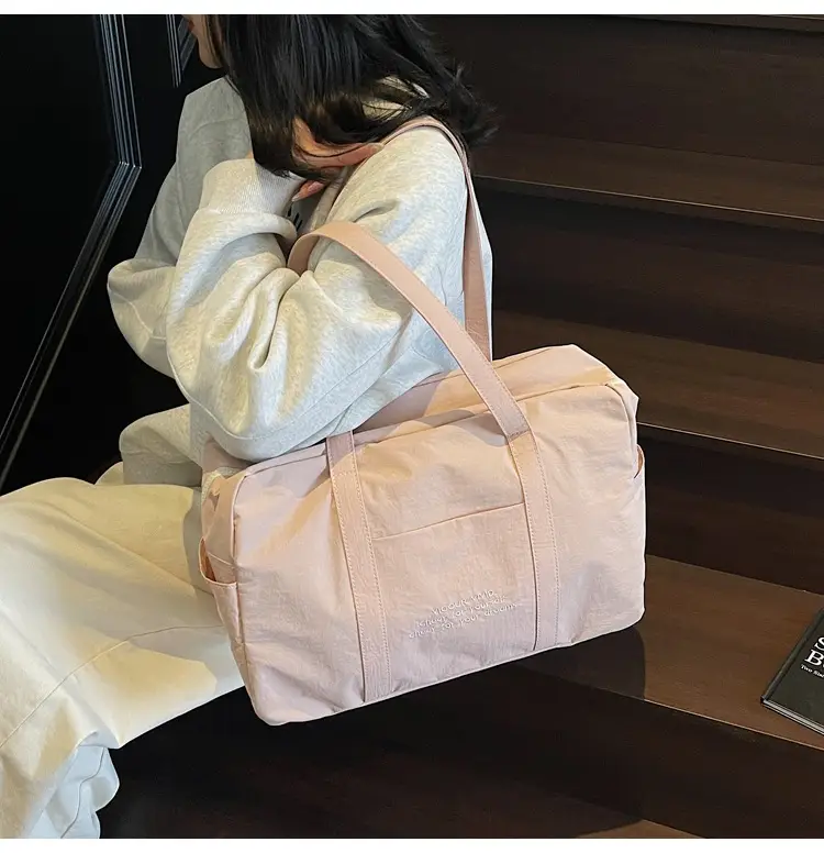Yellow Zipper Shoulder Bag for Women Travel Shopping — feature 23