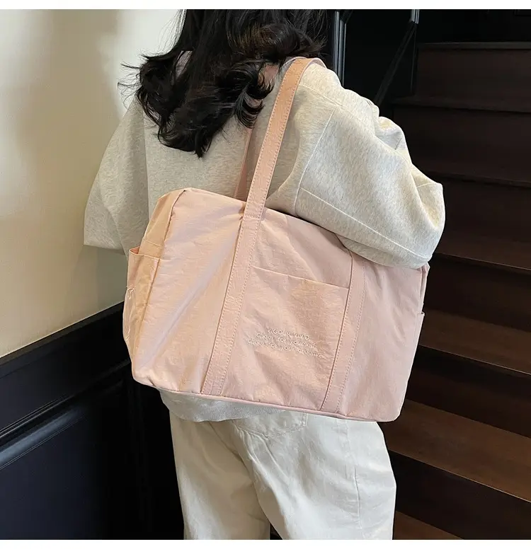 Yellow Zipper Shoulder Bag for Women Travel Shopping — feature 25