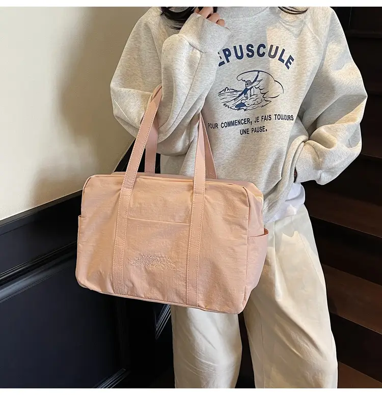 Yellow Zipper Shoulder Bag for Women Travel Shopping — feature 26