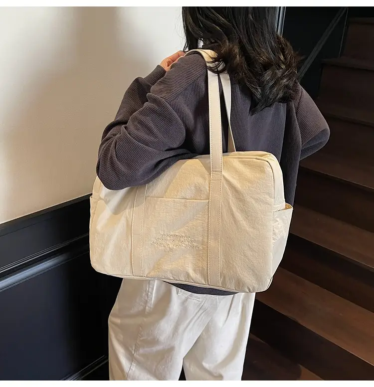 Yellow Zipper Shoulder Bag for Women Travel Shopping — feature 28