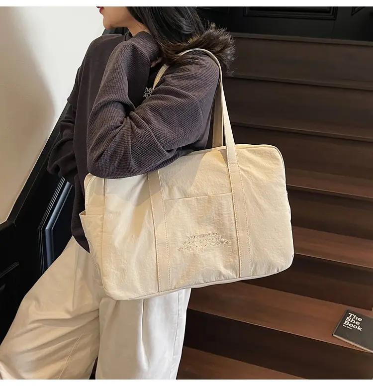 Yellow Zipper Shoulder Bag for Women Travel Shopping — feature 29