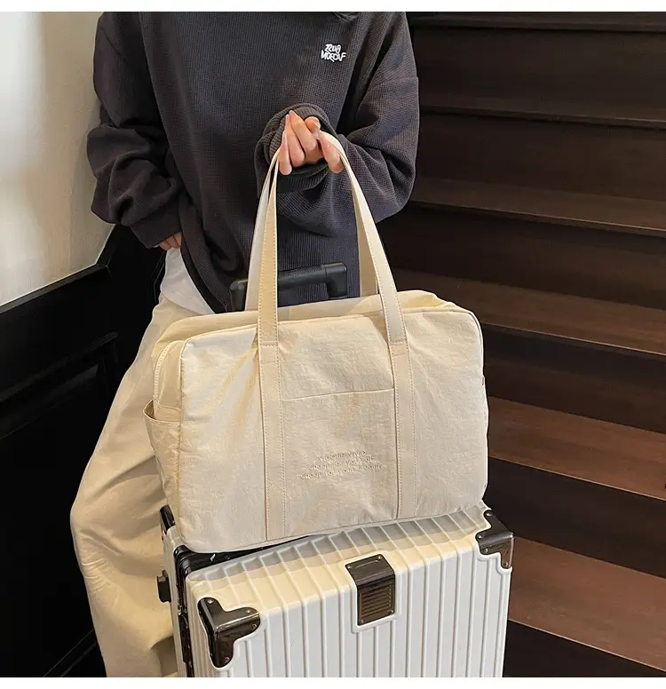 Yellow Zipper Shoulder Bag for Women Travel Shopping — feature 30