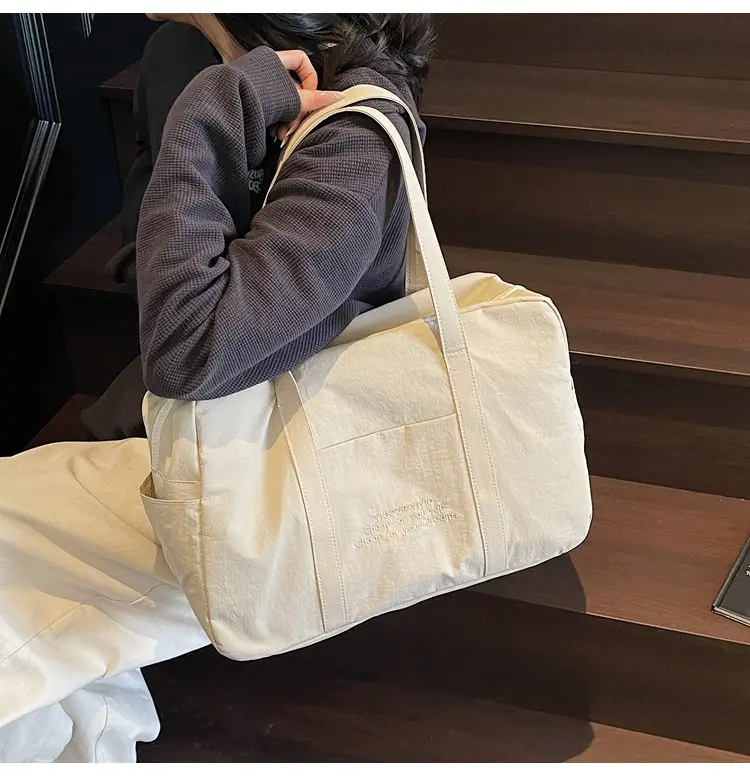 Yellow Zipper Shoulder Bag for Women Travel Shopping — feature 31