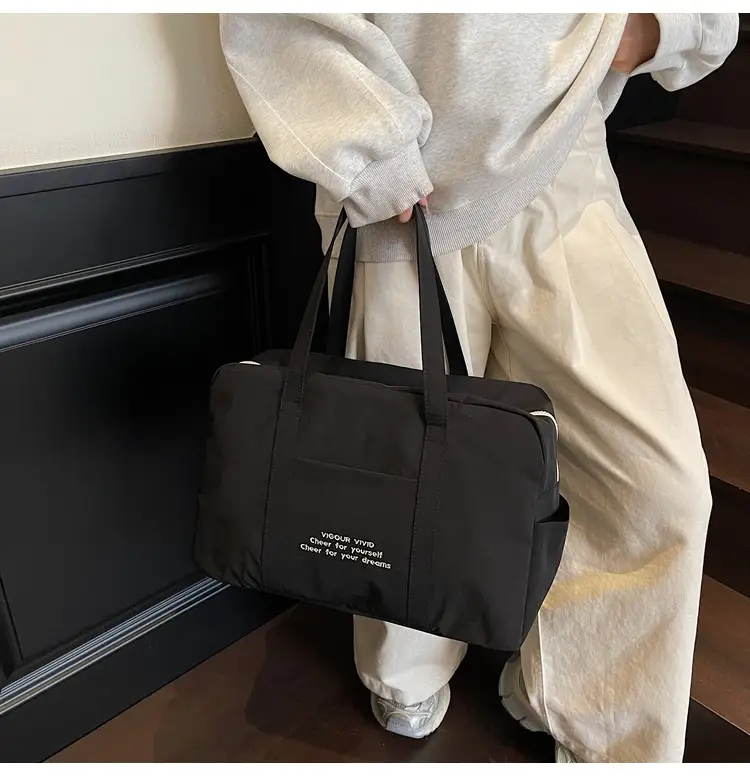 Yellow Zipper Shoulder Bag for Women Travel Shopping — feature 36