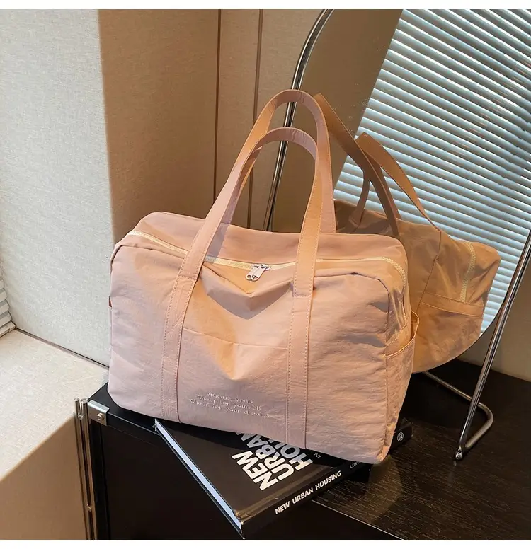 Yellow Zipper Shoulder Bag for Women Travel Shopping — feature 38