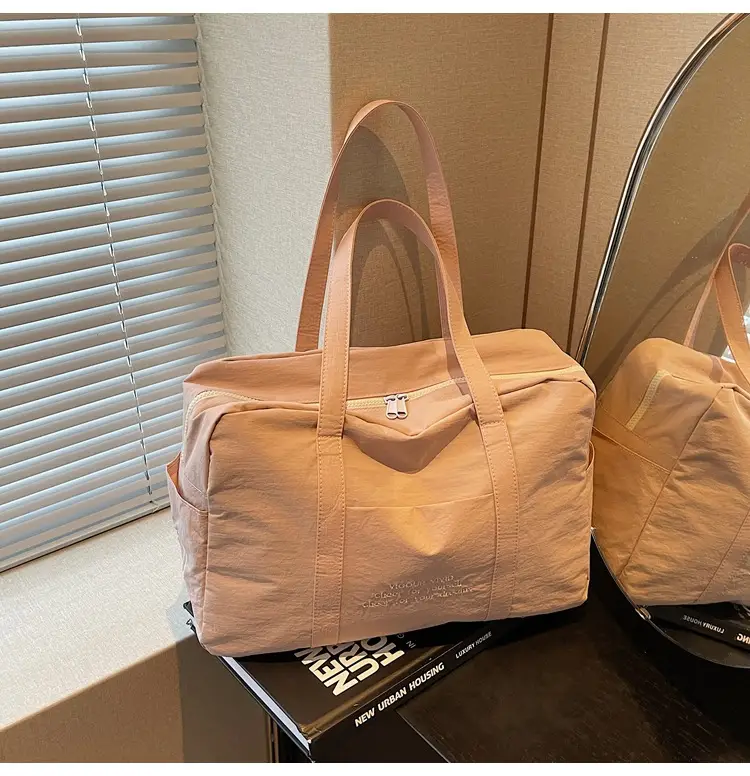 Yellow Zipper Shoulder Bag for Women Travel Shopping — feature 39