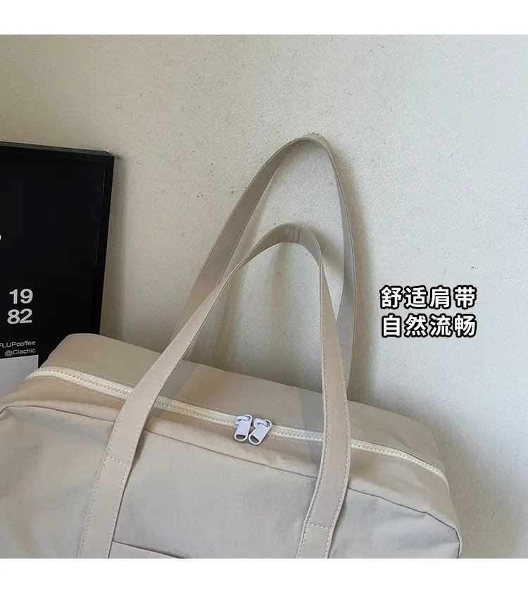 Yellow Zipper Shoulder Bag for Women Travel Shopping — feature 4