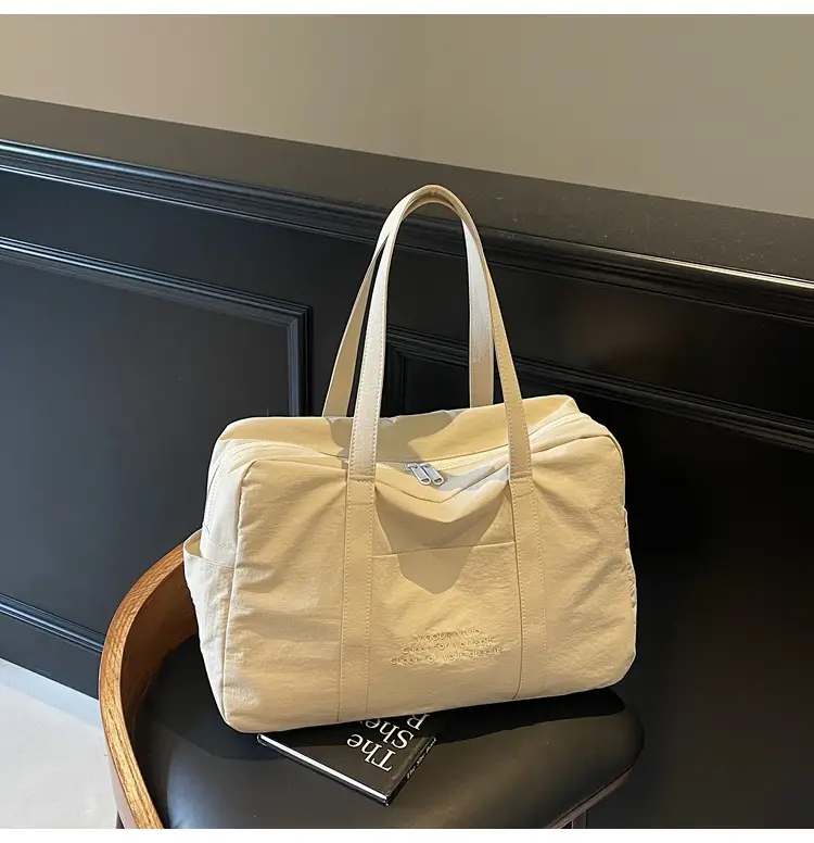 Yellow Zipper Shoulder Bag for Women Travel Shopping — feature 40