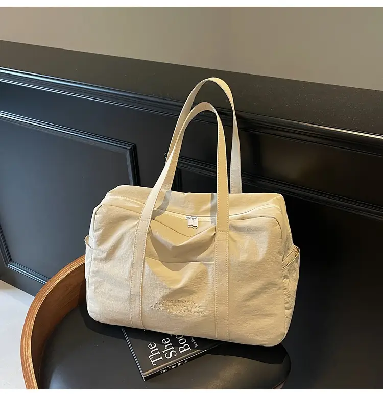 Yellow Zipper Shoulder Bag for Women Travel Shopping — feature 41