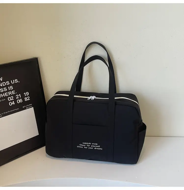 Yellow Zipper Shoulder Bag for Women Travel Shopping — feature 46