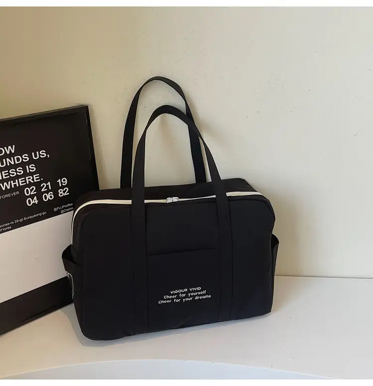 Yellow Zipper Shoulder Bag for Women Travel Shopping — feature 47