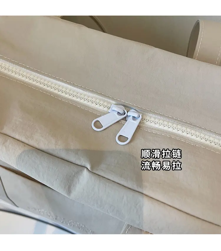 Yellow Zipper Shoulder Bag for Women Travel Shopping — feature 5