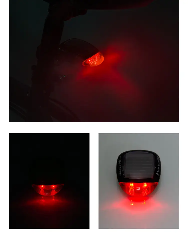 Bicycle Solar Tail Light Road Bike Night Riding Warning Light Charging Car Tail Light Mountain Bike Riding Equipment Accessories — feature 10