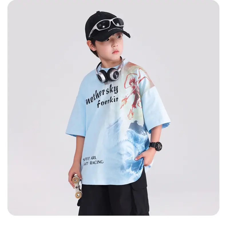 Boys Summer Nezha Pure Cotton T-Shirt 2026 — feature 11