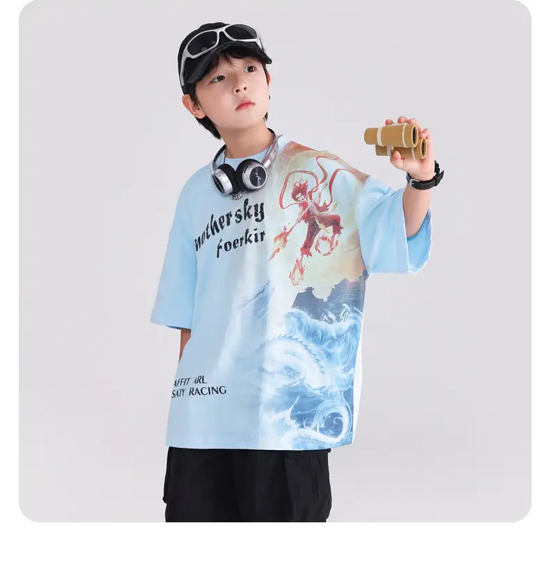 Boys Summer Nezha Pure Cotton T-Shirt 2026 — feature 12