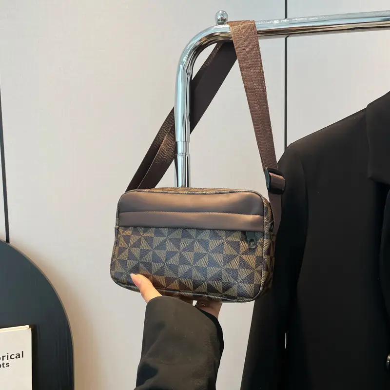 2025 Women's Black Geometric Crossbody Bag Mobile Phone Bag - Image 9