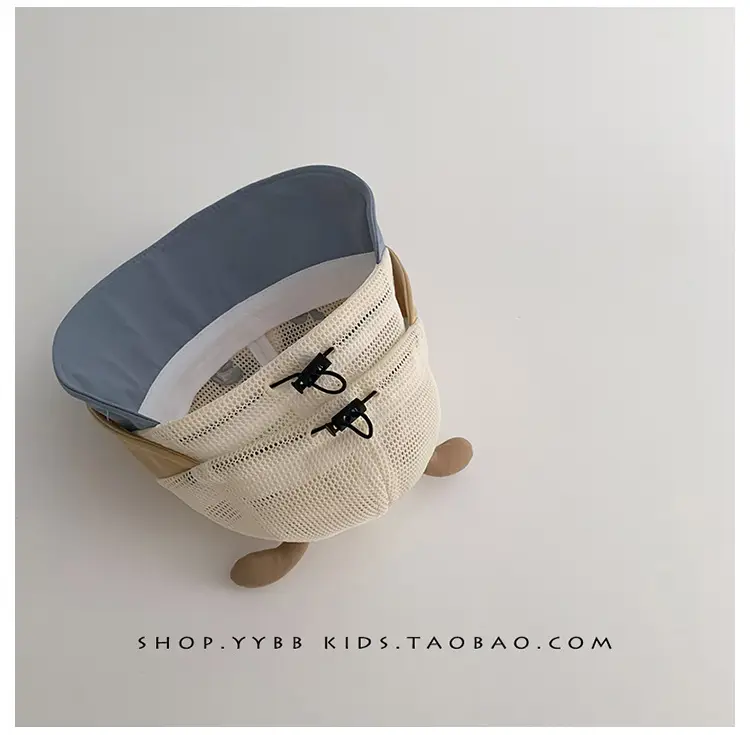 Children's Bear Ears Mesh Baseball Cap Brown White — feature 9