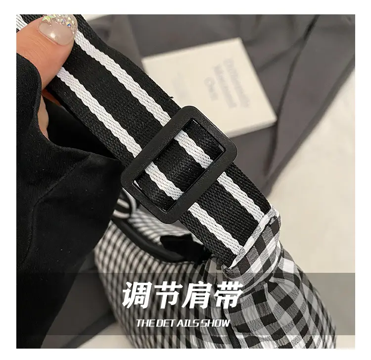 2025 Summer Yellow Checkered Shoulder Crossbody Bag — feature 13