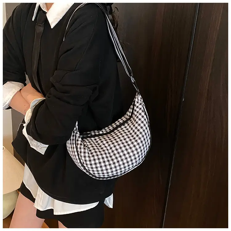 2025 Summer Yellow Checkered Shoulder Crossbody Bag — feature 22