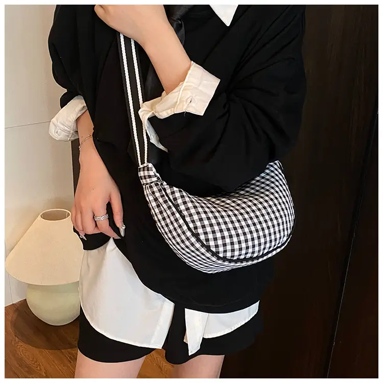 2025 Summer Yellow Checkered Shoulder Crossbody Bag — feature 23