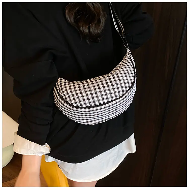 2025 Summer Yellow Checkered Shoulder Crossbody Bag — feature 24