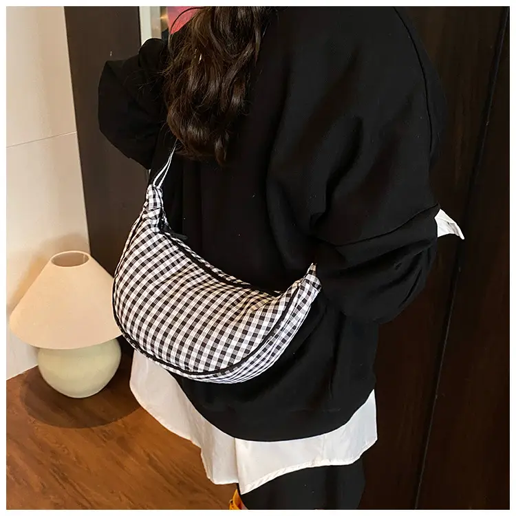 2025 Summer Yellow Checkered Shoulder Crossbody Bag — feature 25