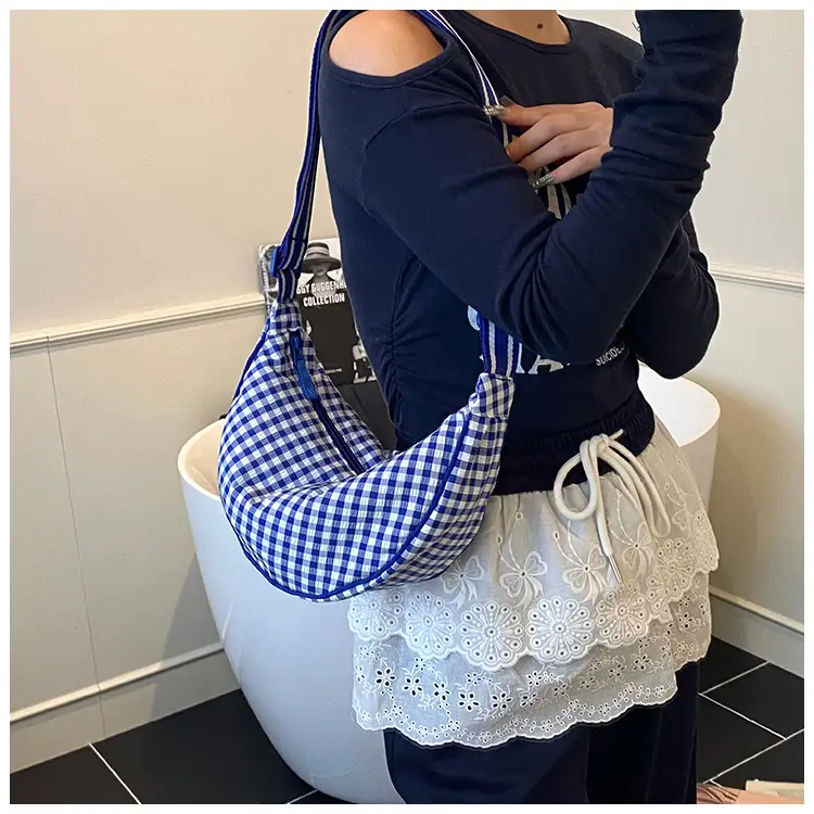 2025 Summer Yellow Checkered Shoulder Crossbody Bag — feature 28