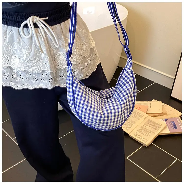 2025 Summer Yellow Checkered Shoulder Crossbody Bag — feature 29