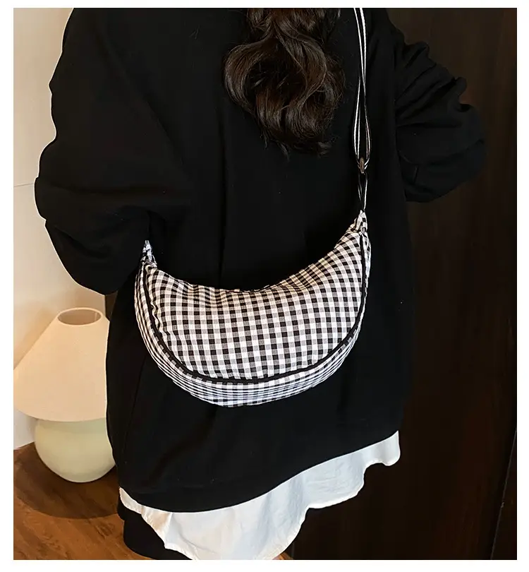 2025 Summer Yellow Checkered Shoulder Crossbody Bag — feature 3