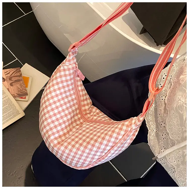 2025 Summer Yellow Checkered Shoulder Crossbody Bag — feature 36