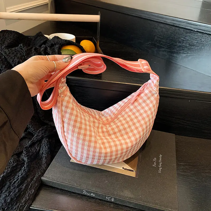 2025 Summer Yellow Checkered Shoulder Crossbody Bag - Image 3