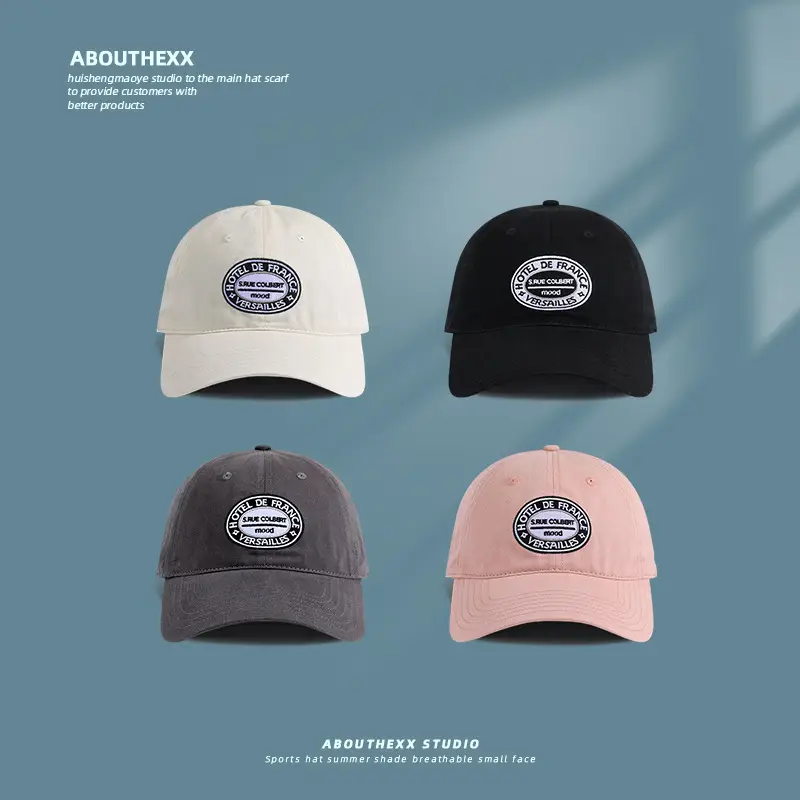 Pink American Retro Letter Cap Women - Image 9