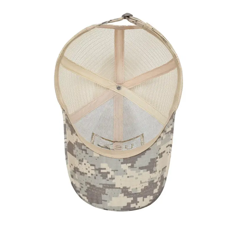 Tactical Camouflage Baseball Cap with Velcro & Mesh - Image 6