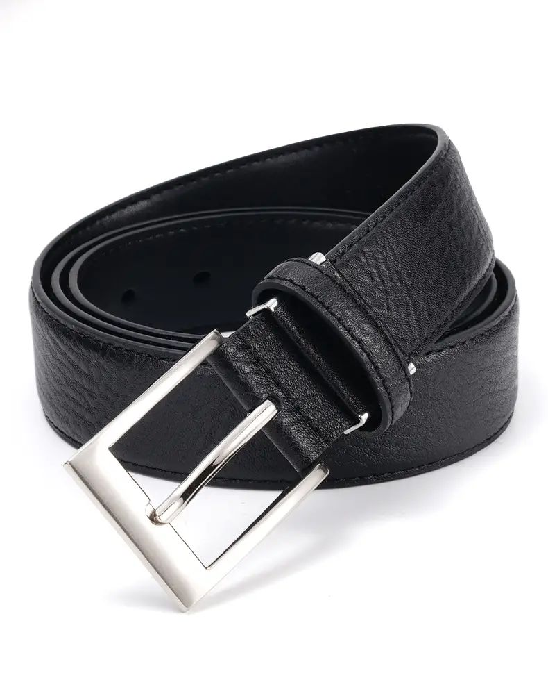 Men Genuine Leather Retro Brown Belt with Cross Buckle — feature 18