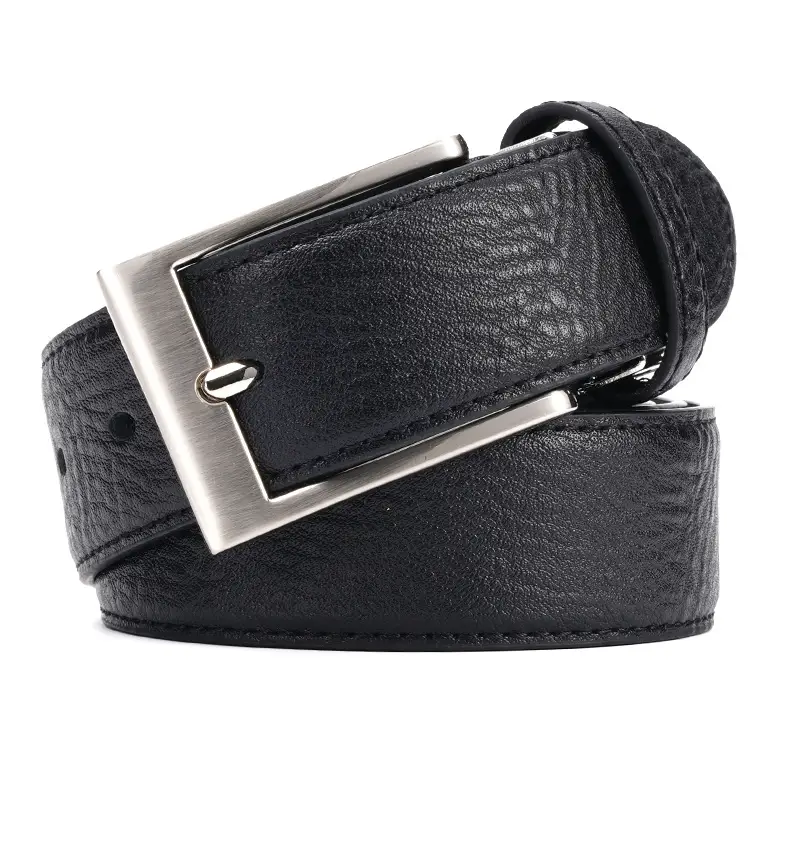 Men Genuine Leather Retro Brown Belt with Cross Buckle — feature 19